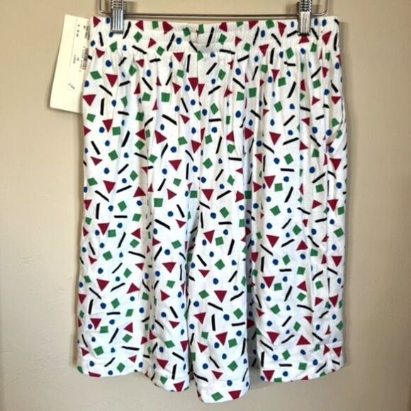NWT Vintage Catalina Knit Shorts Women’s Large White Multi High Rise Geometric - Picture 2 of 16